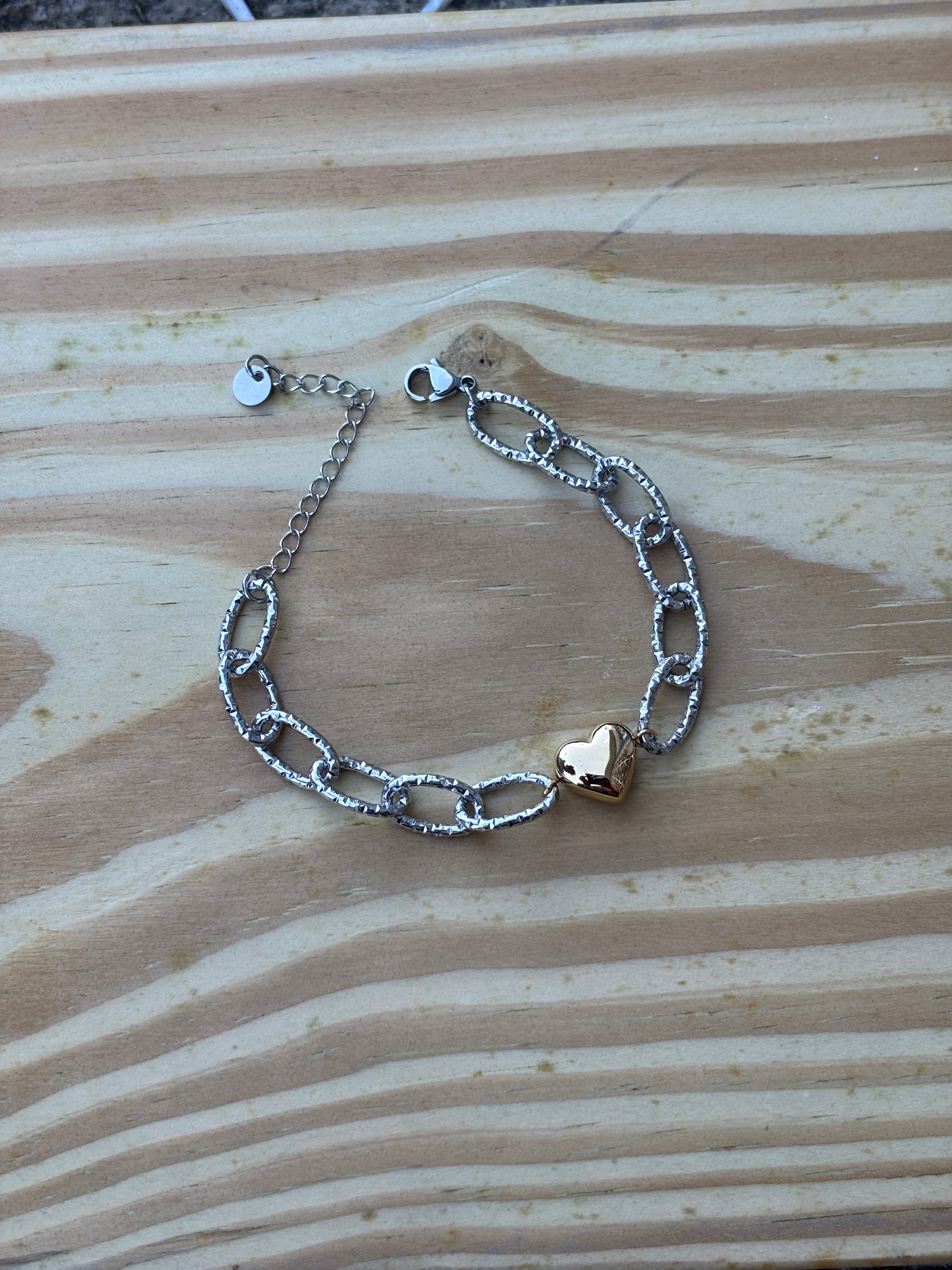 Pulsera Corazón Bicolor